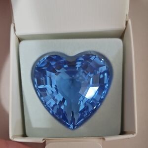 Heart-Shaped Blue Crystal Swarovski